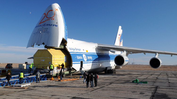 High-value vehicle being loaded onto cargo aircraft for air freight shipping