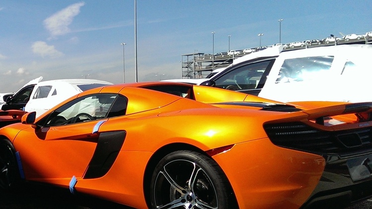 Collector car shipping for prestige supercars at international export terminal