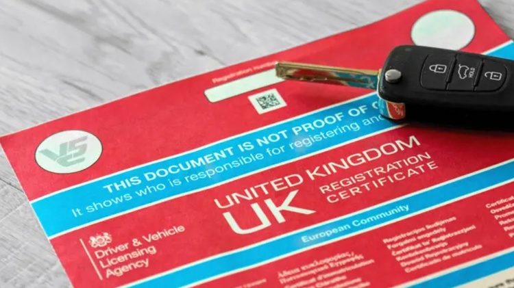 HMRC NOVA process with UK vehicle registration certificate and imported car documentation