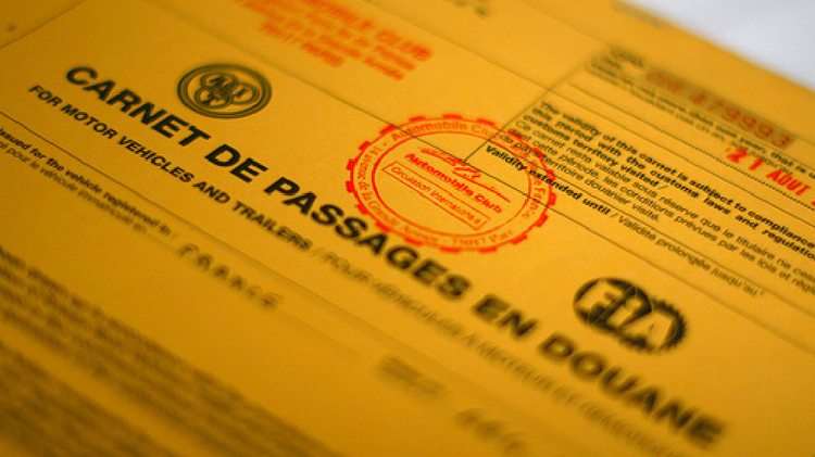 Carnet de Passages document used for temporary vehicle imports and exports across international borders